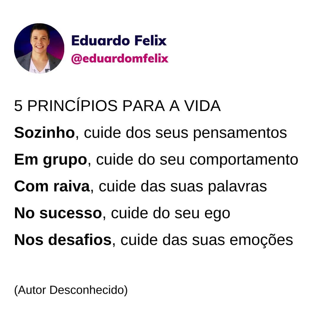 5 Princípios Para A Vida