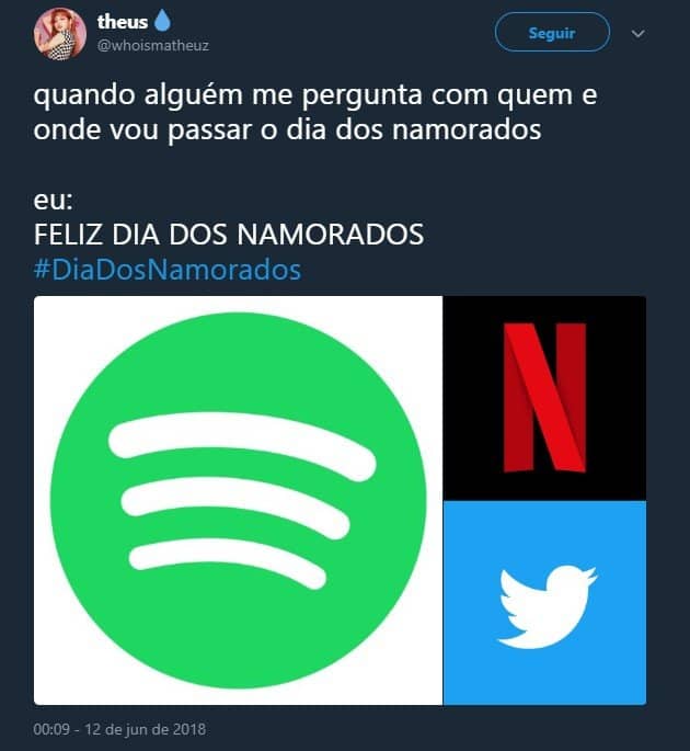 Dia Dos Namorados Netflix Spotify Twitter