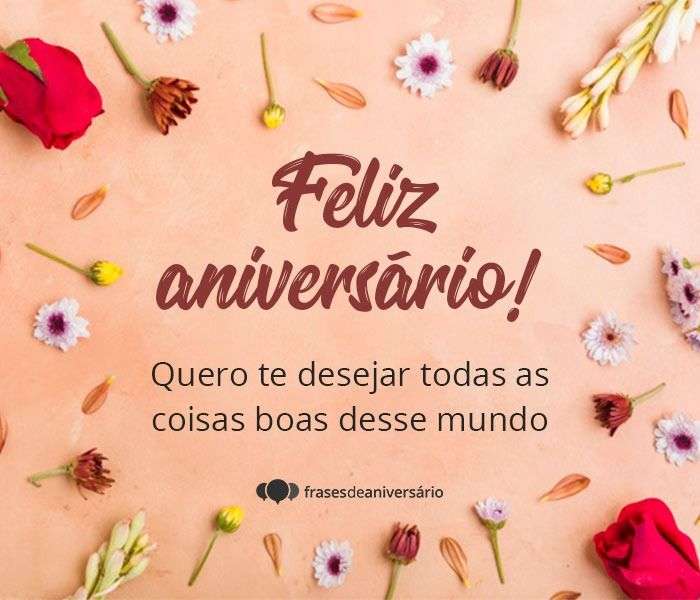 Feliz Aniversário Com Flores