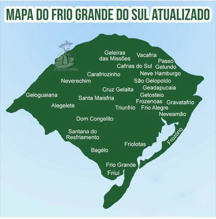 Mapa Do Frio Grande Do Sul Atualizado