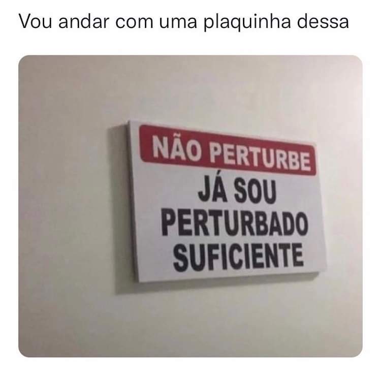 Não Perturbe - Já Sou Perturbado O Suficiente
