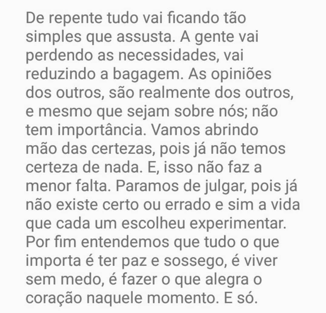 O Que Importa É Ter Paz E Sossego