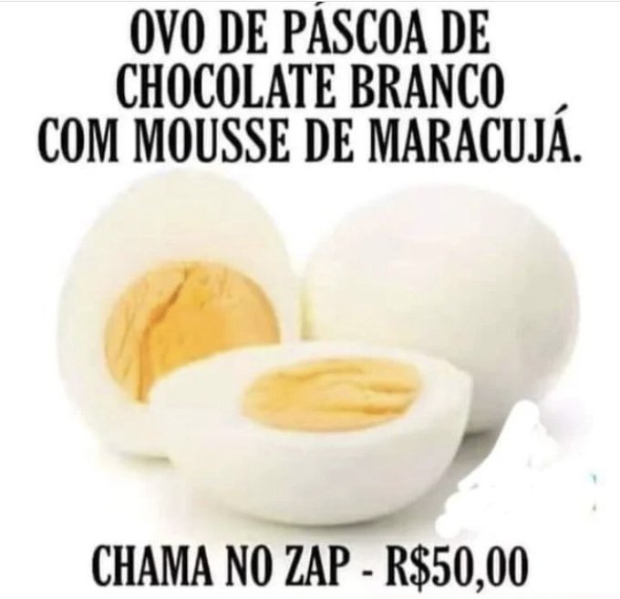 Ovo De Páscoa De Chocolate Branco Com Mousse De Maracujá